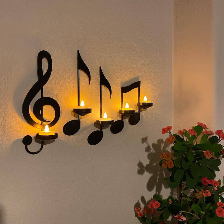 Svart Musikknote Veggstake - Elegans i Hemmet Dekor
