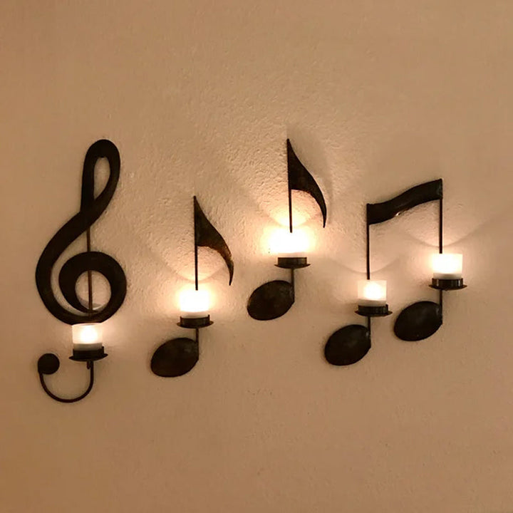 Svart Musikknote Veggstake - Elegans i Hemmet Dekor