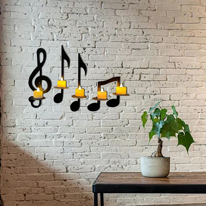 Svart Musikknote Veggstake - Elegans i Hemmet Dekor
