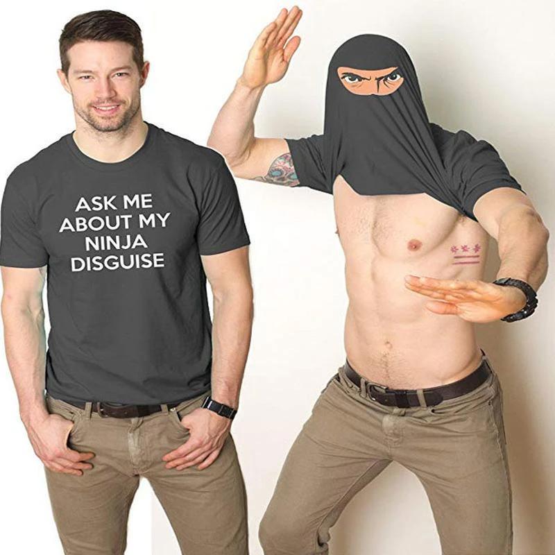 Ninja Forkledning T-skjorta - Kreativ Kostymetröja