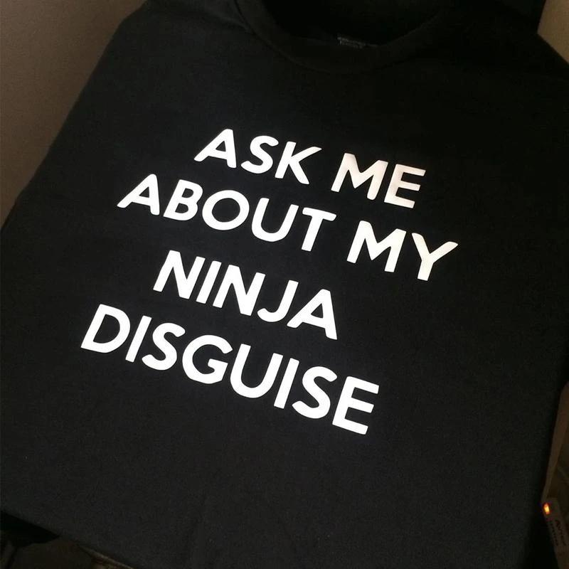 Ninja Forkledning T-skjorta - Kreativ Kostymetröja