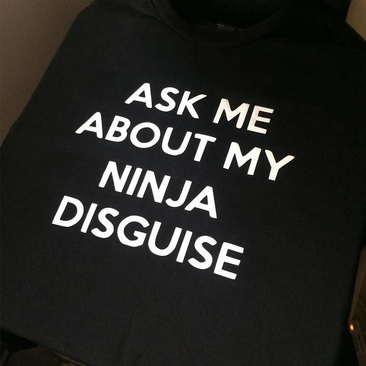 Ninja Forkledning T-skjorta - Kreativ Kostymetröja