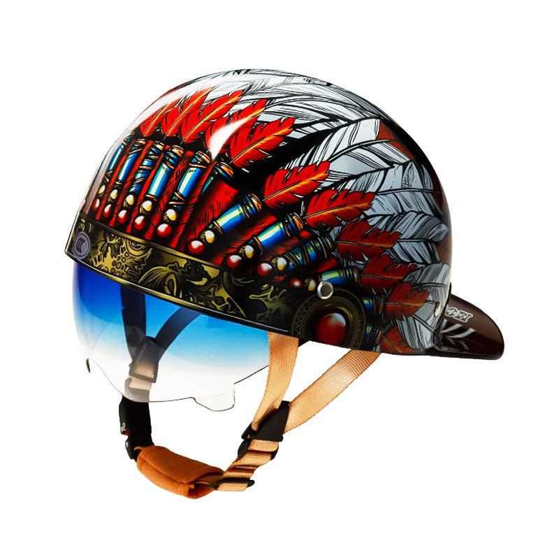 Herr Motorsykkelhjelm med Snygg Design och Optimal Säkerhet