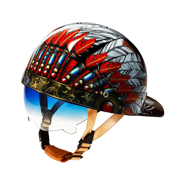 Herr Motorsykkelhjelm med Snygg Design och Optimal Säkerhet