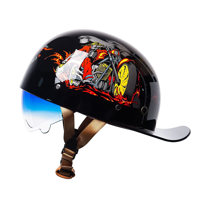 Herr Motorsykkelhjelm med Snygg Design och Optimal Säkerhet
