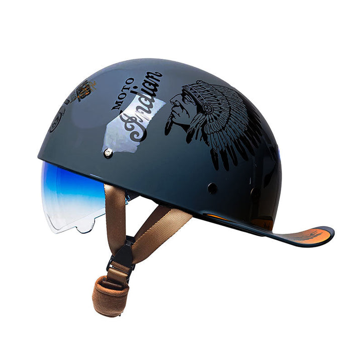 Herr Motorsykkelhjelm med Snygg Design och Optimal Säkerhet