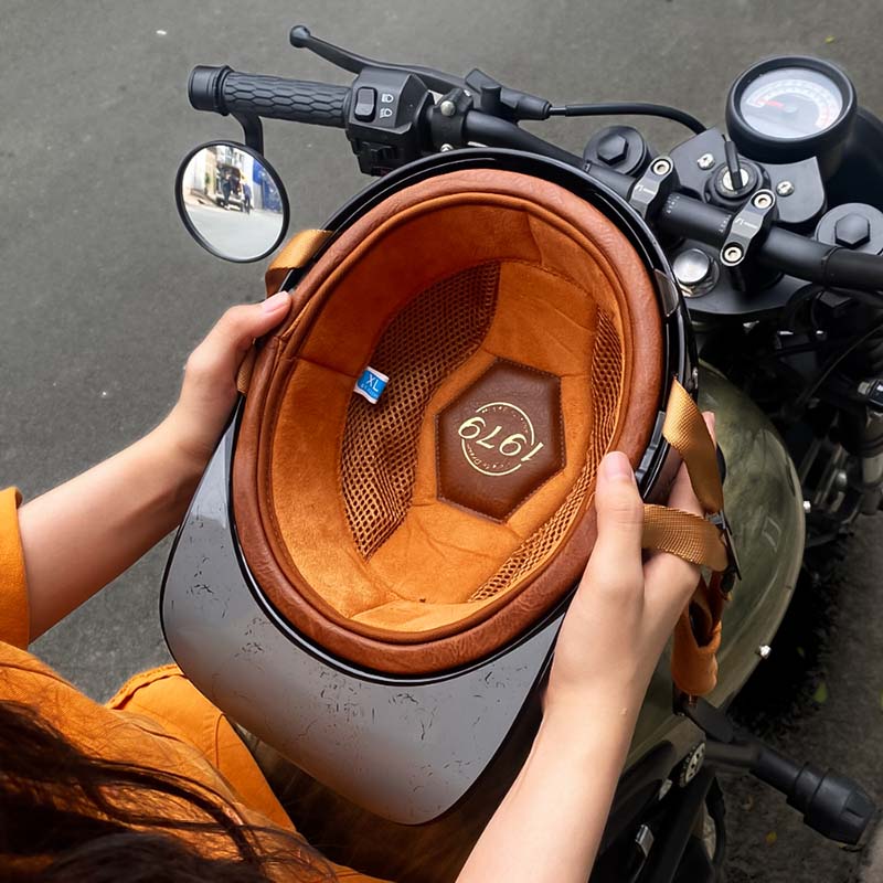 Herr Motorsykkelhjelm med Snygg Design och Optimal Säkerhet