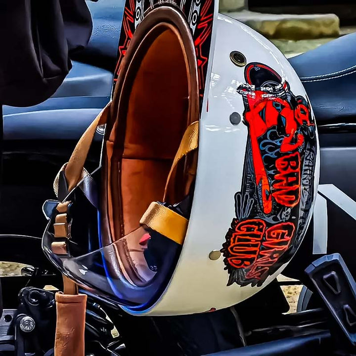Herr Motorsykkelhjelm med Snygg Design och Optimal Säkerhet