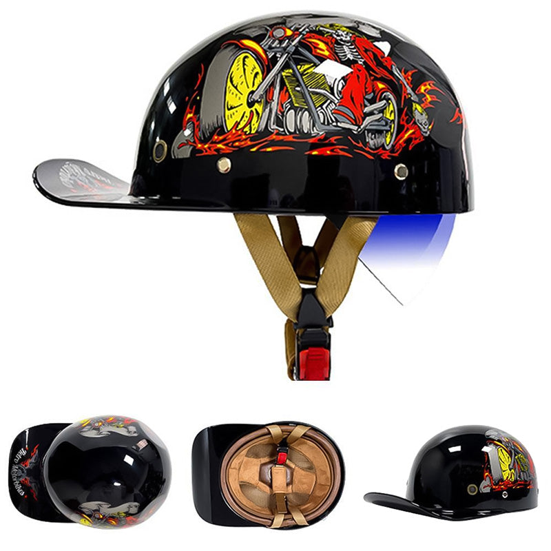 Herr Motorsykkelhjelm med Snygg Design och Optimal Säkerhet