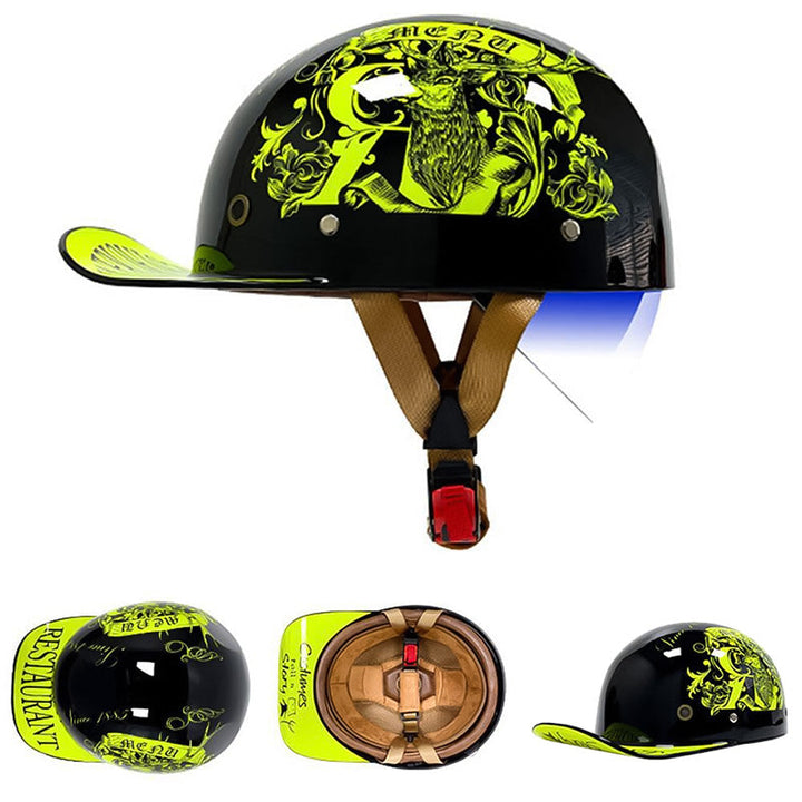 Herr Motorsykkelhjelm med Snygg Design och Optimal Säkerhet