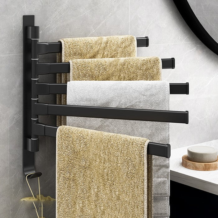 Modern Håndkleholder Svart - Vegghengt 5-Arm Design för Badrum