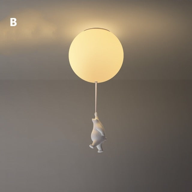 Barnens Taklampa Björn med Ballong – Lekfullt Ljus för Barnerom &amp; Vardagsrum