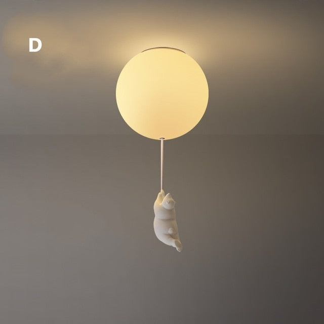 Barnens Taklampa Björn med Ballong – Lekfullt Ljus för Barnerom &amp; Vardagsrum