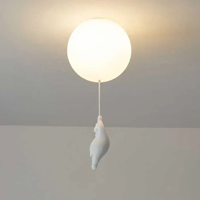 Barnens Taklampa med Björn och Ballong