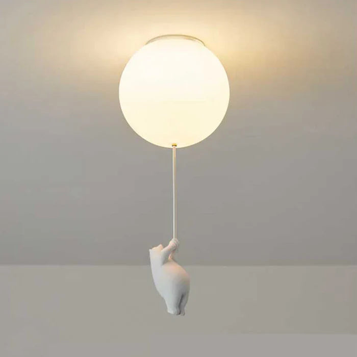 Barnens Taklampa med Björn och Ballong