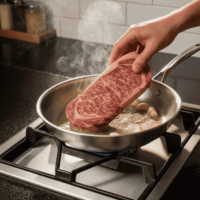 Titan Premium Stekepanne för Jämn och Effektiv Matlagning