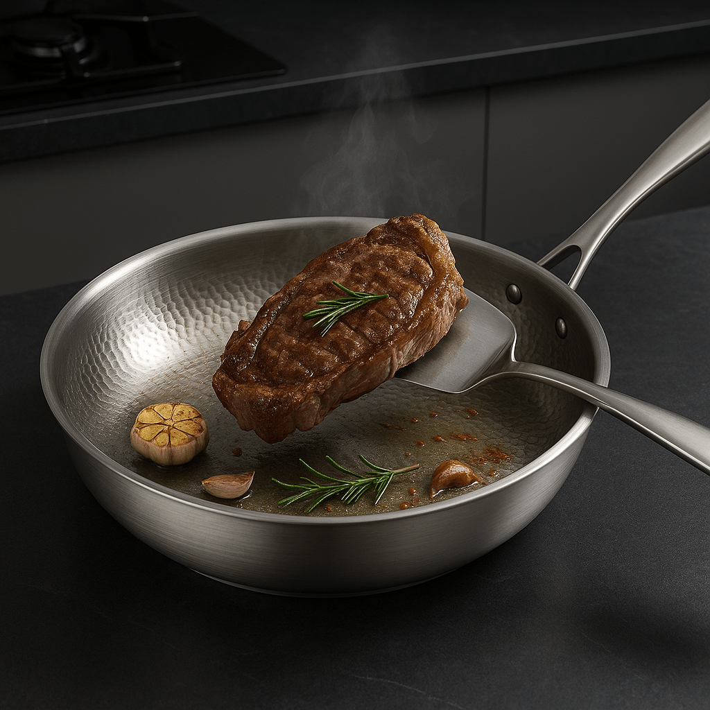 Titan Premium Stekepanne för Jämn och Effektiv Matlagning