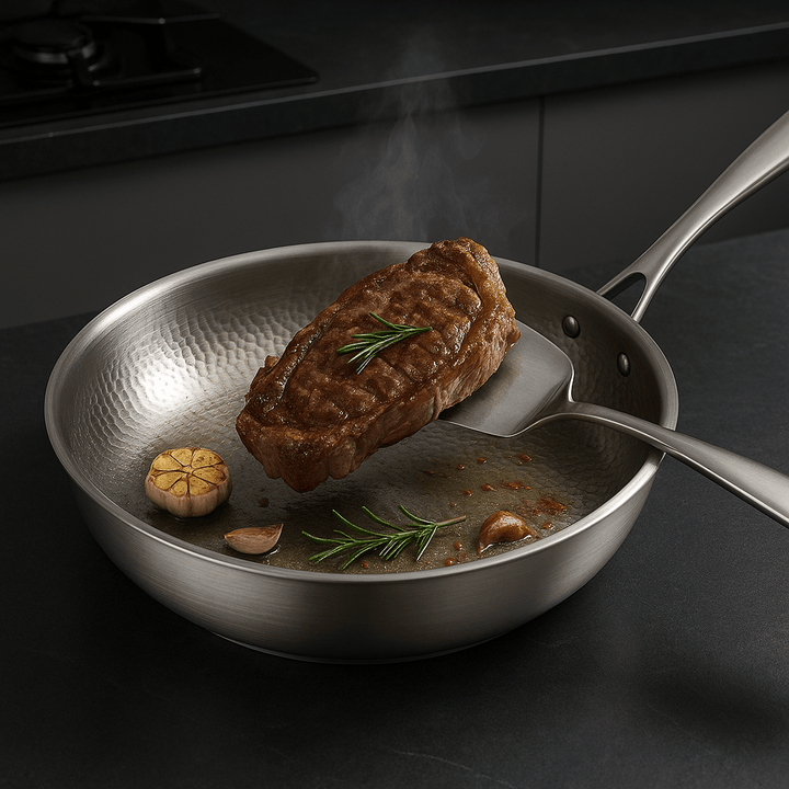 Titan Premium Stekepanne för Jämn och Effektiv Matlagning