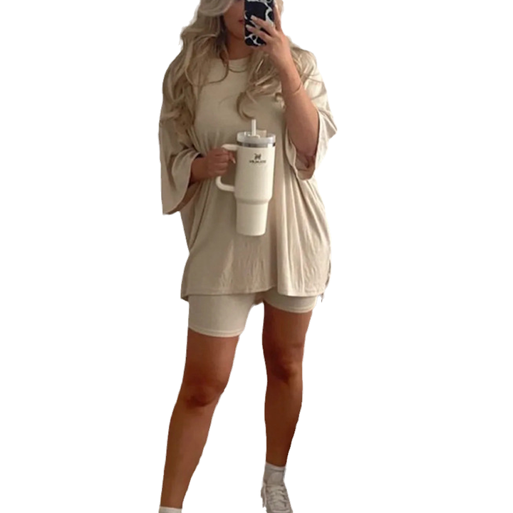 Tvådelad Loungewear Set för Damer - Bekvämt och Snygg