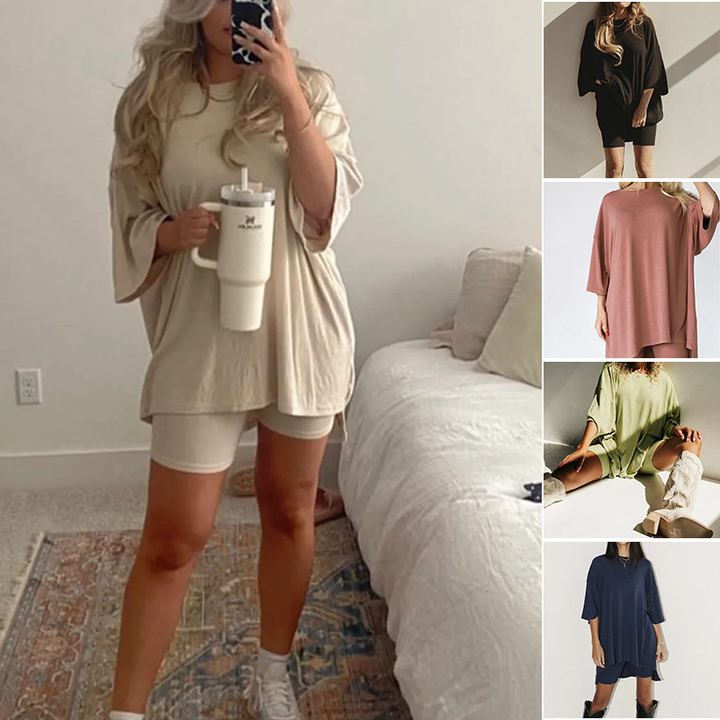 Tvådelad Loungewear Set för Damer - Bekvämt och Snygg