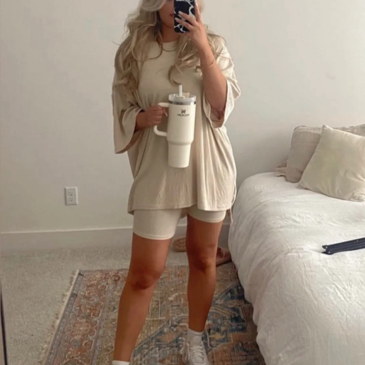Tvådelad Loungewear Set för Damer - Bekvämt och Snygg