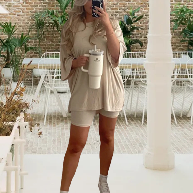 Tvådelad Loungewear Set för Damer - Bekvämt och Snygg