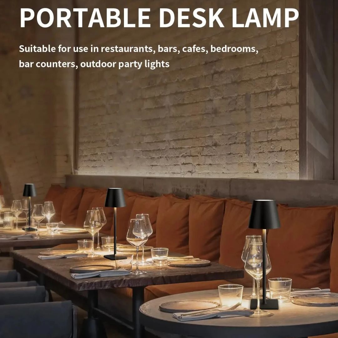 Trådlös Bordslampa med Beröringskontroll och USB-laddning
