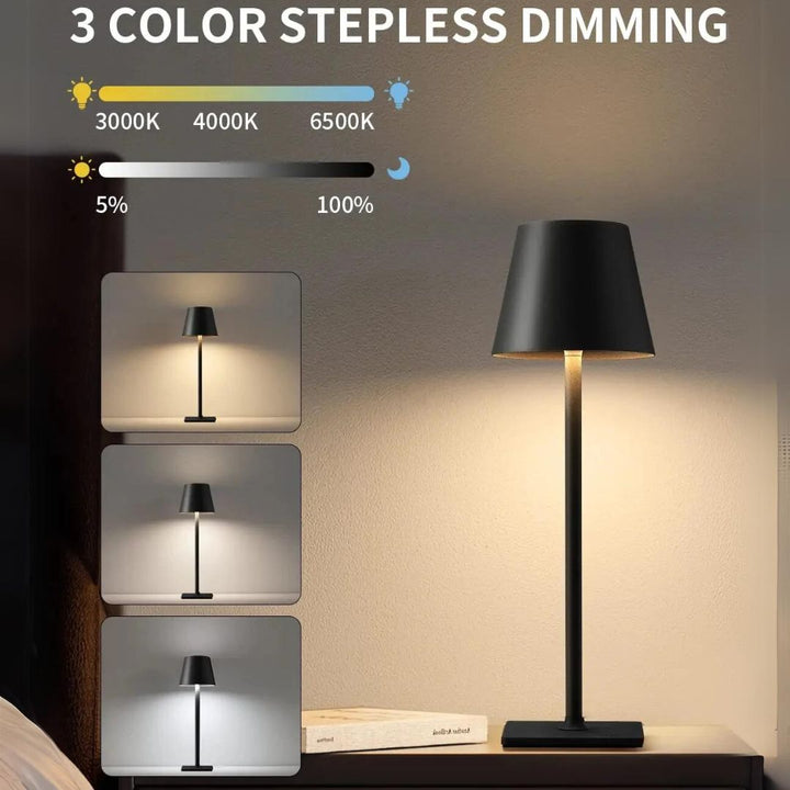 Trådlös Bordslampa med Beröringskontroll och USB-laddning