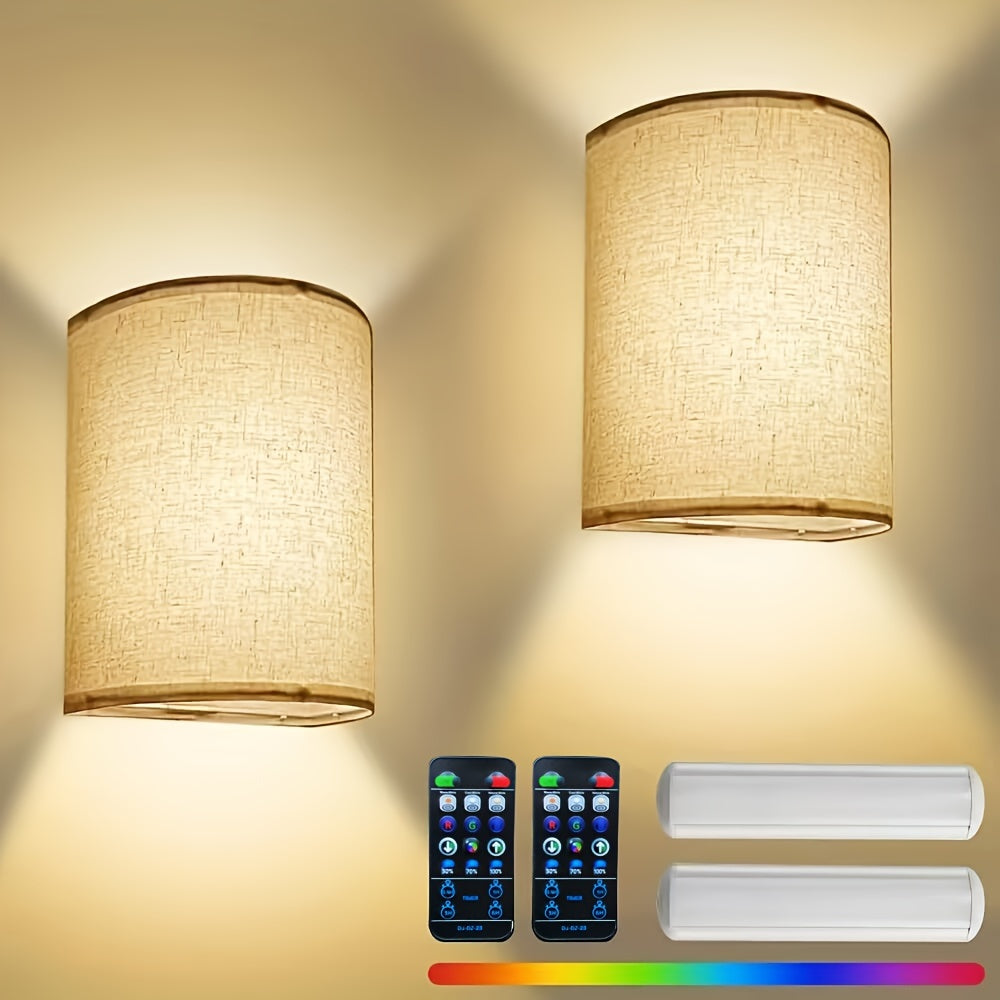 Trådlös Vägglampa med Dimbar Funktion – 2-pk