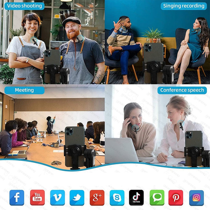 Trådlös Lavalier Mikrofon för Smarttelefoner