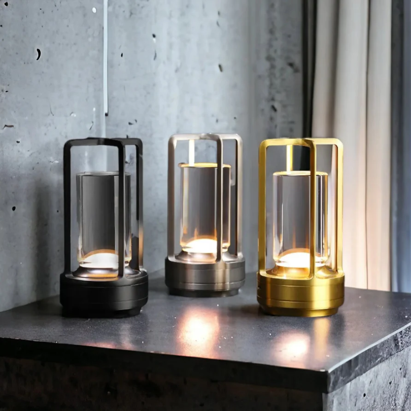 Trådlös LED Bordslampa – Skandinavisk Design för Mysig Stämning