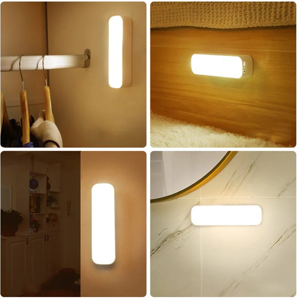 Trådlös Vägglampa med Bevegelsessensor och USB-laddning