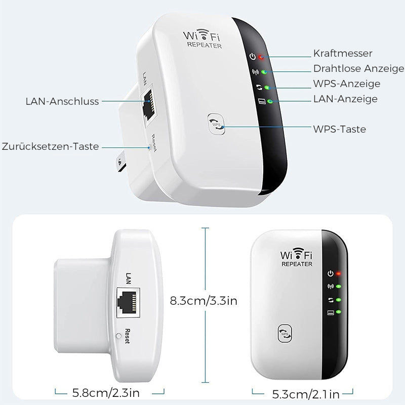 Trådlös WiFi-signalforsterker med lång rekkevidde