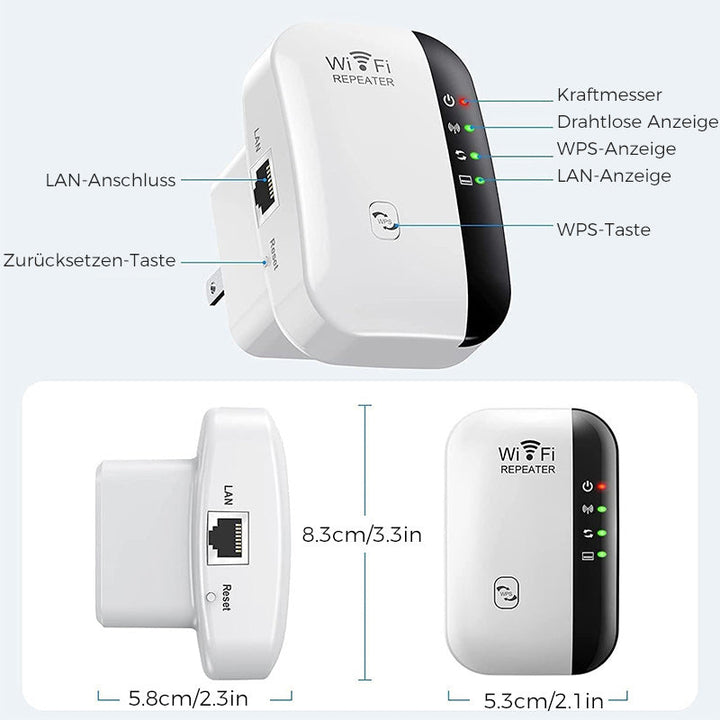 Trådlös WiFi-signalforsterker med lång rekkevidde