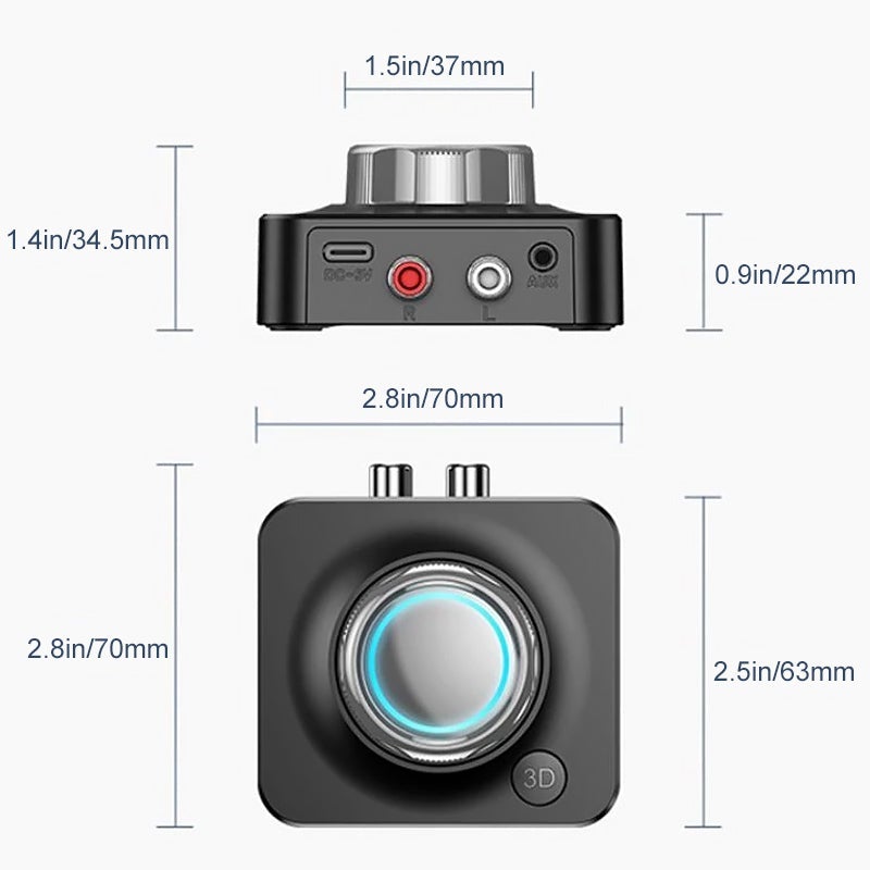 Bluetooth 5.0 Audio RCA-mottaker - Trådlös Musikkstreaming