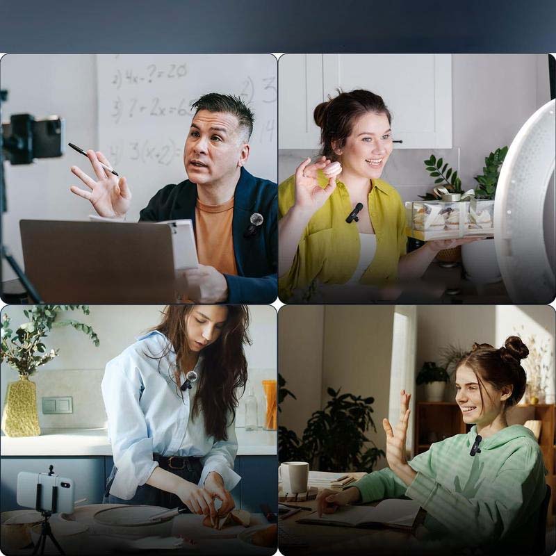 Trådlös Mini Lavalier Mikrofon med Stöyreduksjon