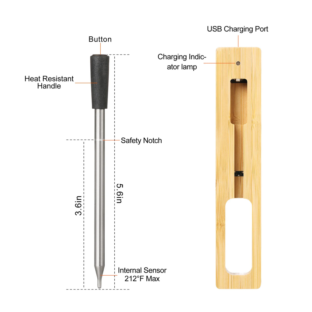 Bluetooth Kjötttermometer – Precis Trådlös Matlagning