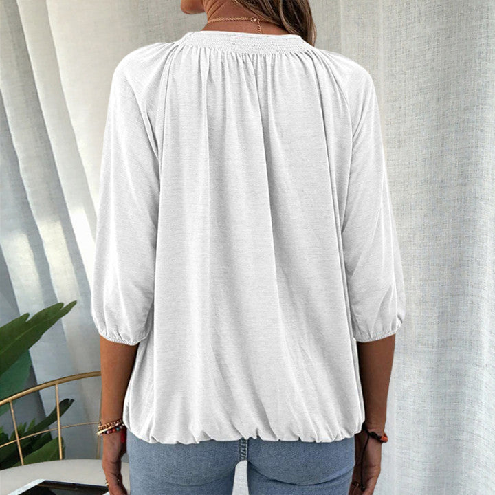 T-skjorta | Rund hals | Raglan-ärm | Avslappnad stil