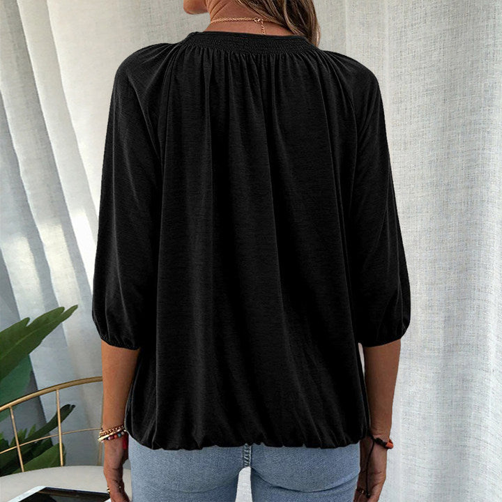 T-skjorta | Rund hals | Raglan-ärm | Avslappnad stil