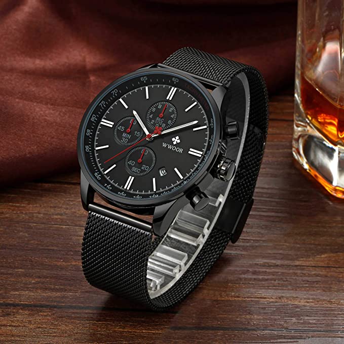 Ultra-tynn Herr Kronograf Armbåndsur