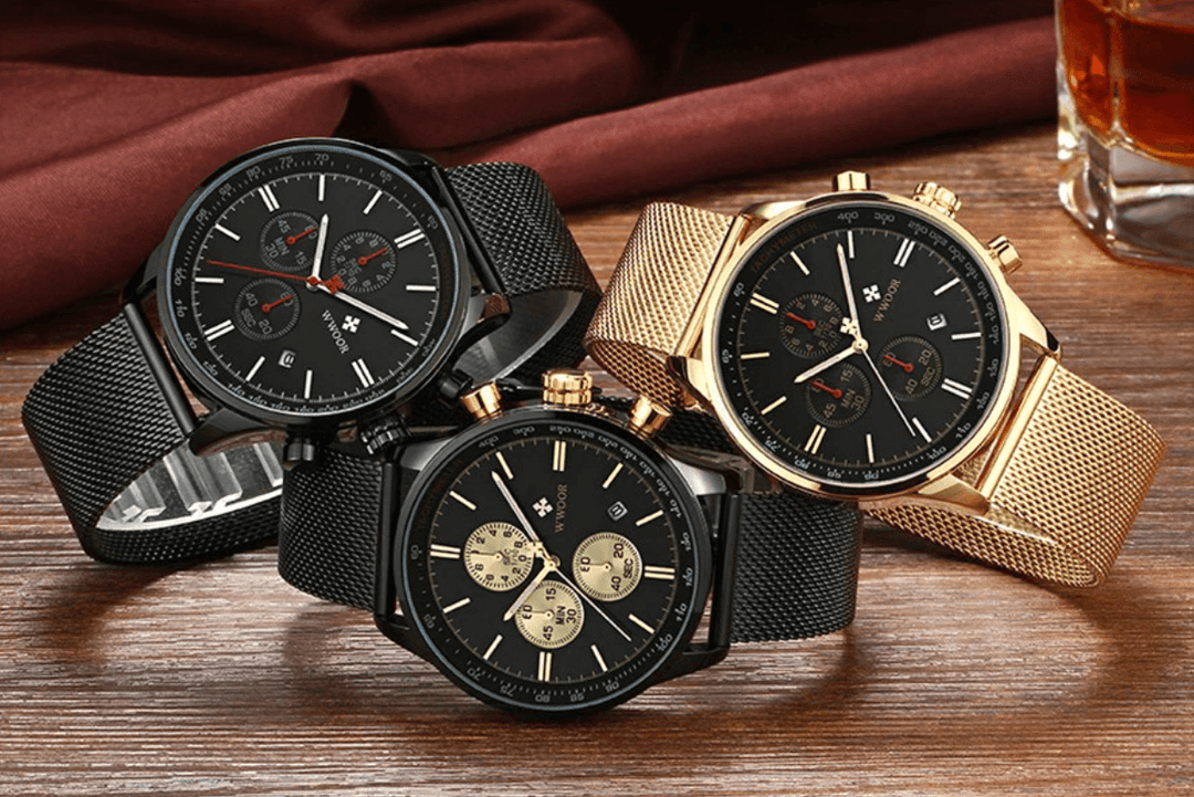 Ultra-tynn Herr Kronograf Armbåndsur