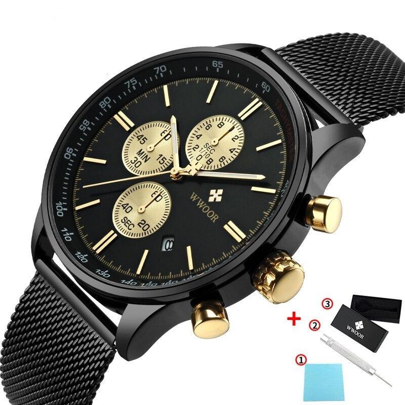 Ultra-tynn Herr Kronograf Armbåndsur