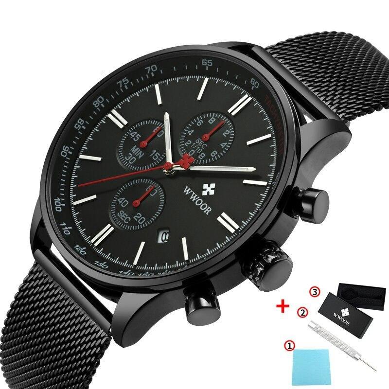 Ultra-tynn Herr Kronograf Armbåndsur