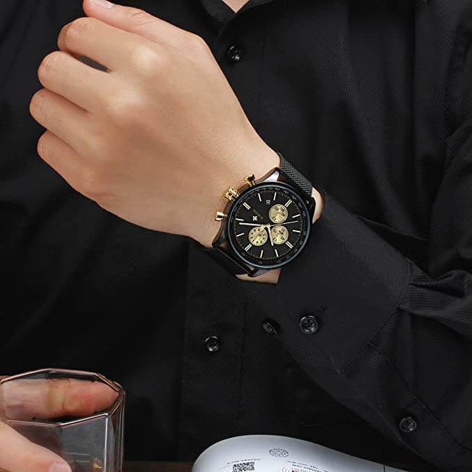 Ultra-tynn Herr Kronograf Armbåndsur