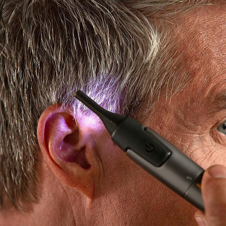 Ultratynn Presisjonstrimmer - Justerbart Bladhode &amp; LED-Spot