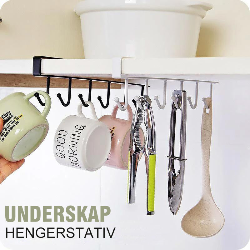 Underhylle med 6 Krok Henger - Spar Plats på Köket