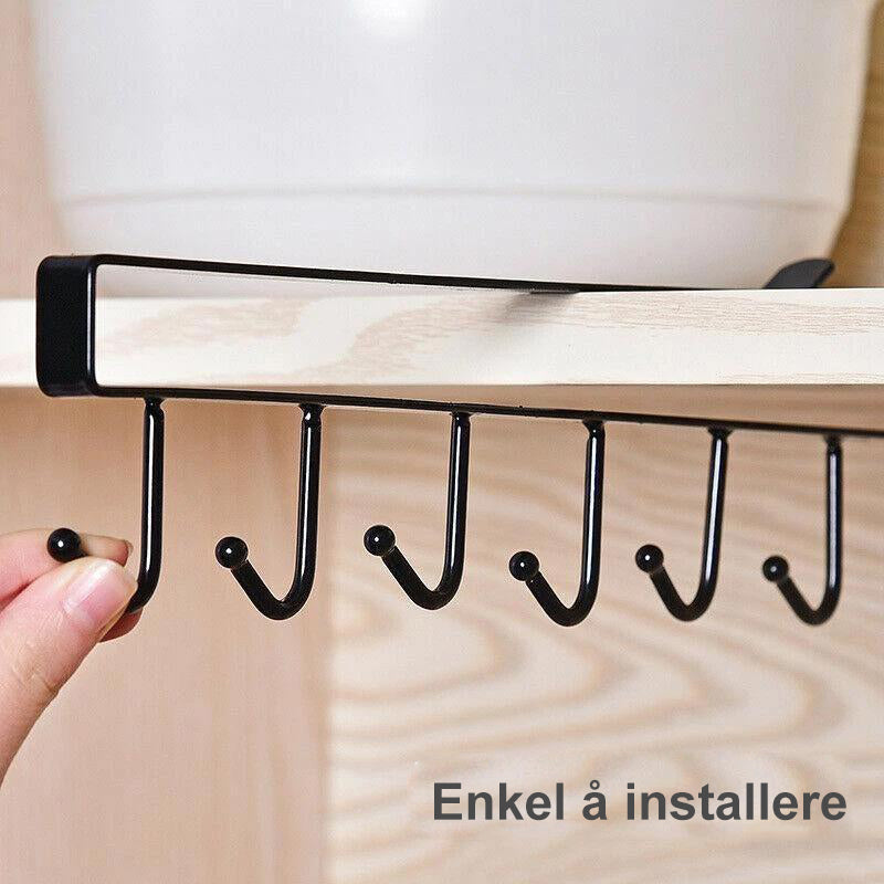 Underhylle med 6 Krok Henger - Spar Plats på Köket