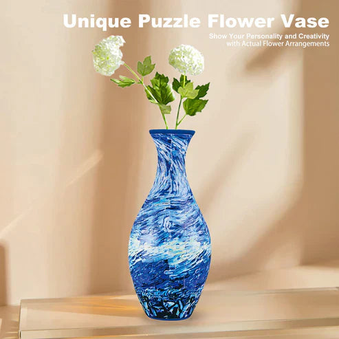 3D Puslespillvase för Hemmet – Unik och Kreativ Blomdekorasjon