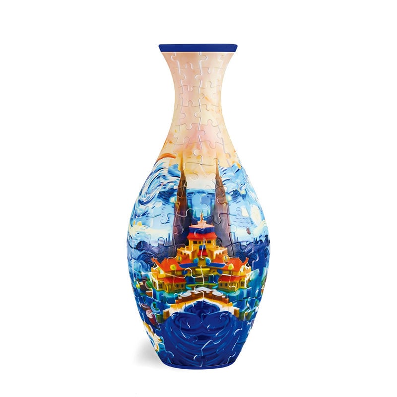 3D Puslespillvase för Hemmet – Unik och Kreativ Blomdekorasjon