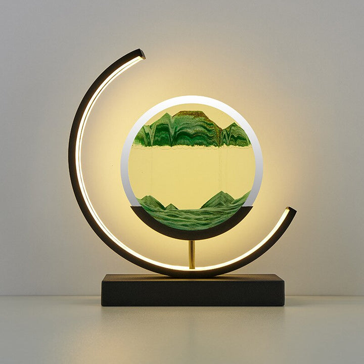 Unik 3D Sandskål Bordslampa – Dynamisk Kunst för Hemmet